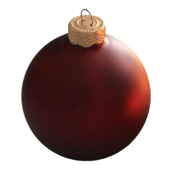 Whitehurst 40 Pack 1.5" Christmas Matte Glass Ball OrnamentsBurgundy Matte {1}