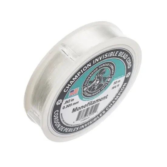 Gudebrod 0.012" x 164ft. Monofilament Champion Invisible Bead Cord {3}