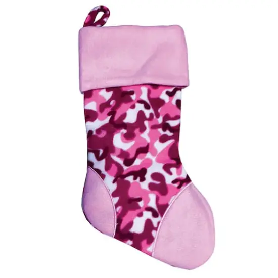 Santa's Workshop 18" Pink & Camo Stocking {1}