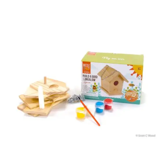 Toysmith Beetle & Bee Build a Bird Bungalow&trade; DIY Birdhouse Activity Kit {4}