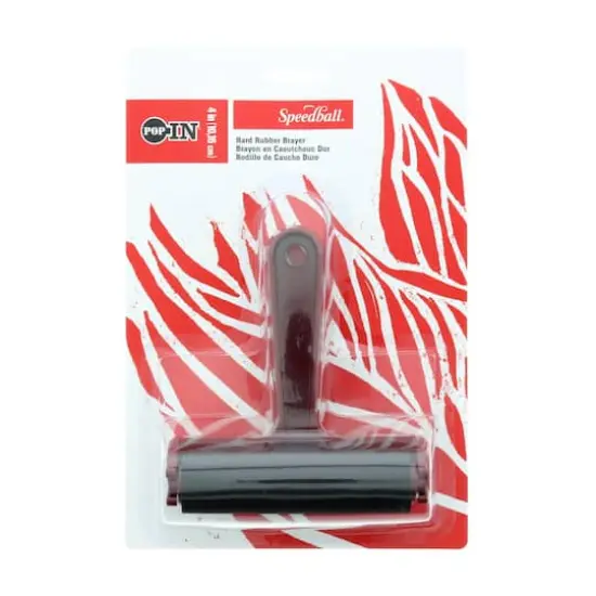 Speedball&reg; Pop-In&trade; Rollers 4" Hard Rubber Carded Brayer {1}
