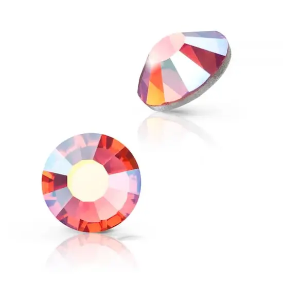 Preciosa MAXIMA SS5 Aurora Borealis Flatback Czech Crystals, 144ct. Padparadscha AB {4}