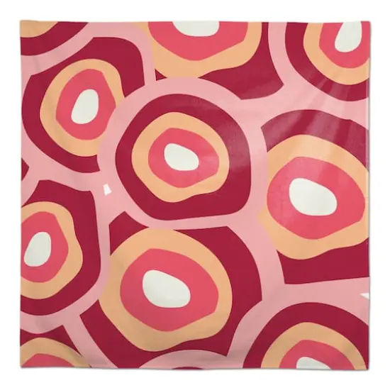 Funky Circles Pattern 58" x 58" Tablecloth {1}