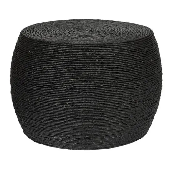 Hello Honey&reg; Corn Rope Round Accent Table Black {1}