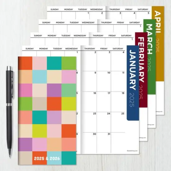 TF Publishing 2025-2026 Small Check Your Colors Monthly Pocket Planner {4}