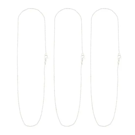 Silver Ball Bead Necklace Set by Bead Landing&trade; {3}