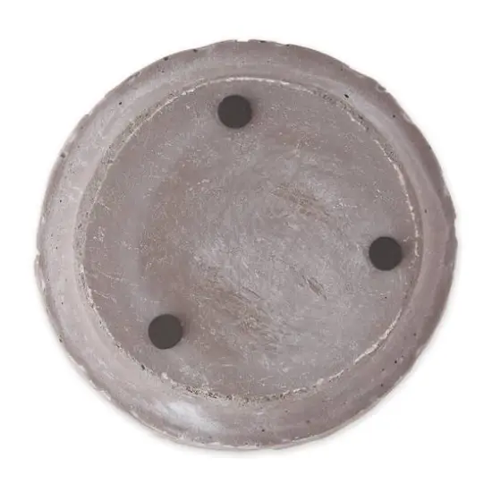 Black Scalloped Cement Flower Pot Set {7}