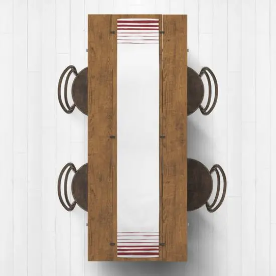 Sketchy Stripes Indoor/Outdoor Table Runner Red {4}