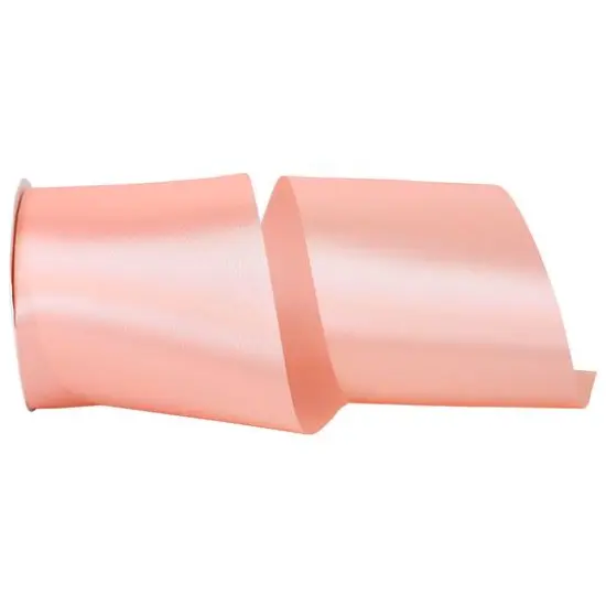 JAM Paper 4" x 50yd. Satin Allure Single Face Ribbon Coral Rose {1}