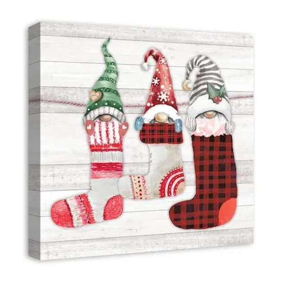 Gnome Stockings 20x20 Canvas Wall Art {3}