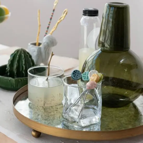 Hello Honey&reg; 8oz. Multicolor Festive Confetti Hand-Blown Drinking Glasses, 4ct. {6}