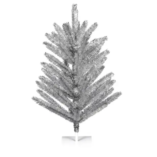 3ft. Unlit Silver Vintage Aluminum Artificial Christmas Tree {1}