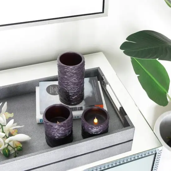 Black Coastal Flameless Candle Set {7}