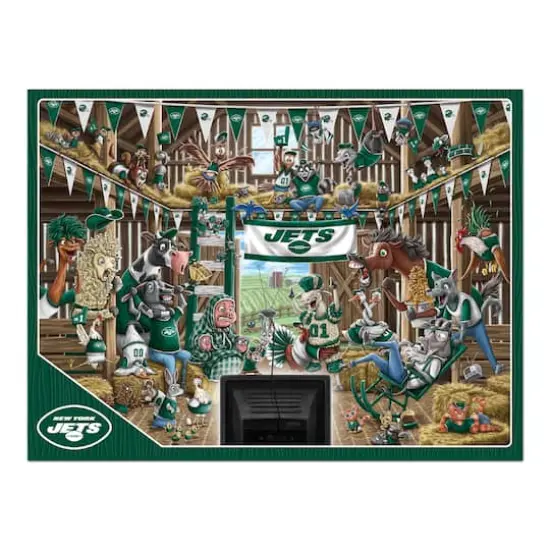 NFL Barnyard Fans 500 Piece Puzzle New York Jets {5}