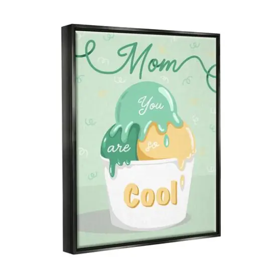 Stupell Industries Mom You Are So Cool Ice Cream Floater Framed Art Black {4}