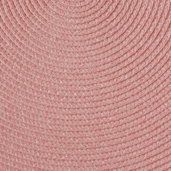 DII&reg; Round Plastic Woven Placemats, 6ct. Pink Sorbet {5}