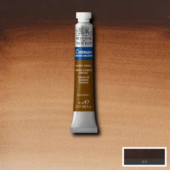 Winsor & Newton&reg; Cotman&reg; Watercolor, 8mL Burnt Umber {1}