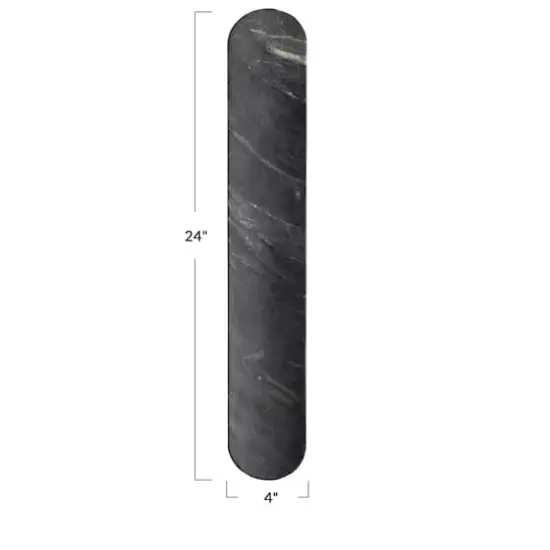 Hello Honey&reg; 24" Black Oval Marble Serving Board {3}