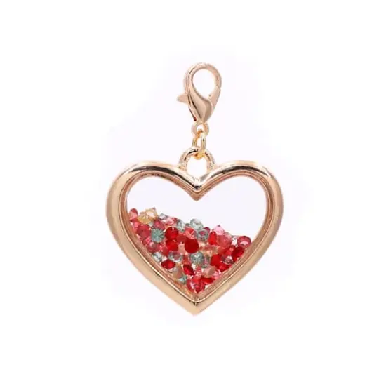 Gold Heart Shaker Charm by Bead Landing&trade; {1}