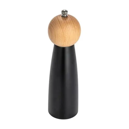 Hello Honey® Black & Natural Two-Tone Rubberwood Salt & Pepper Mill {1}