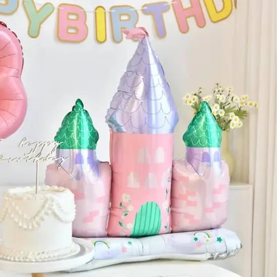 3ft. Fairy Castle Standing Foil Balloon Decoration {1}