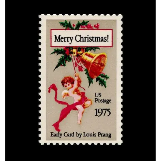 Holiday Magic Colorized Angels Half Dollar and Nickel Coins with Stamp in Wood Frame {4}