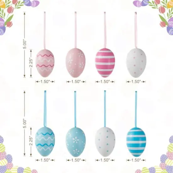 Glitzhome&reg; Blue & Pink Easter Plastic Eggs, 24ct. {9}