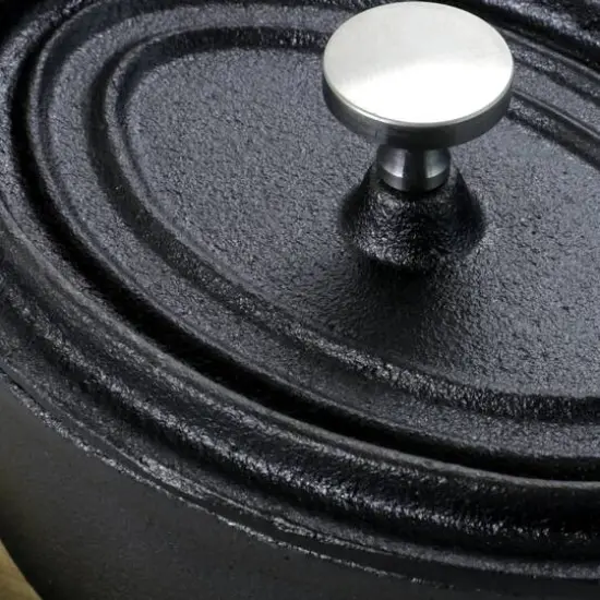 Gibson Home&reg; Campton 0.35qt. Oval Cast Iron Dutch Oven with Base {4}