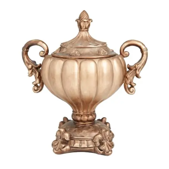 13" Bronze Traditional Decorative Jar {8}