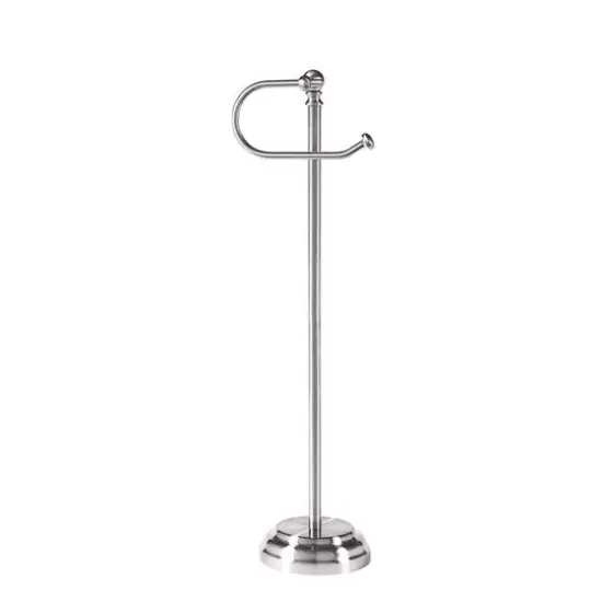 SunnyPoint 23.5" Brush Chrome Bathroom Free Standing Toilet Tissue Paper Roll Holder Stand {1}