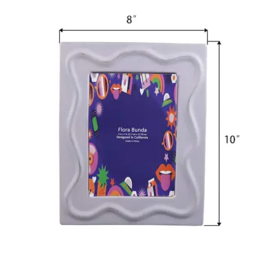 Flora Bunda&reg; 5" x 7" Lilac A Curve Line Ceramic Frame {4}