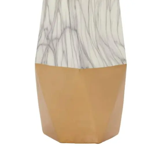 18" Gold Stoneware Contemporary Vase {5}