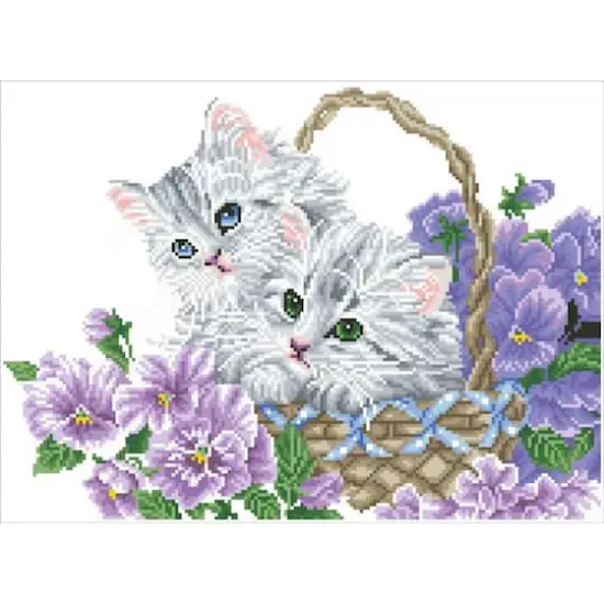 Diamond Dotz&reg; Intermediate Kitty Basket Diamond Painting Kit {3}