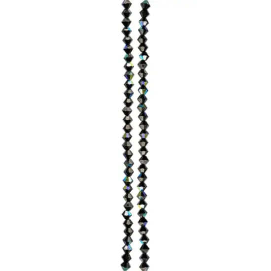 Preciosa Glass Crystal Bicone Beads, 4mm by Bead Landing&trade; Jet AB {4}