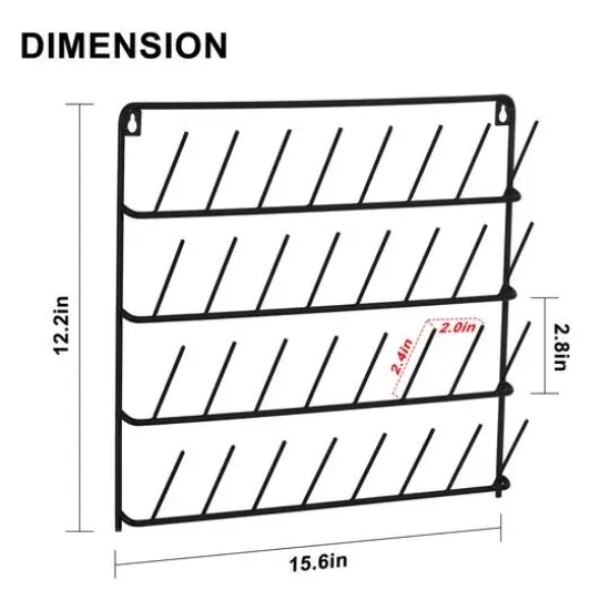 NEX&trade; Black 32-Spool Wall-Mounted Sewing Thread Rack, 2ct. {3}