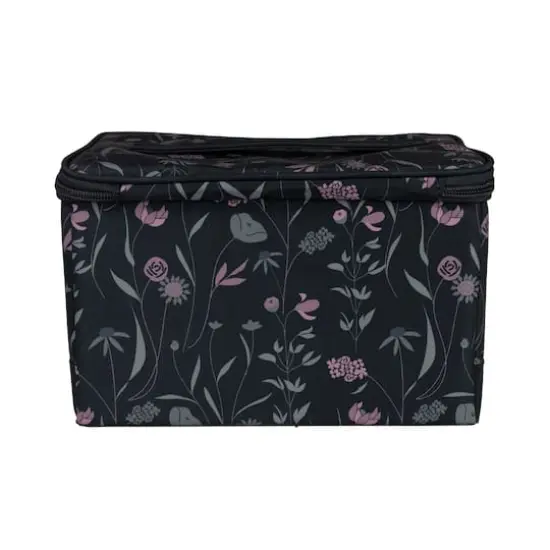 Everything Mary Pink & Gray Floral Collapsible Sewing Kit Organizer Box {3}