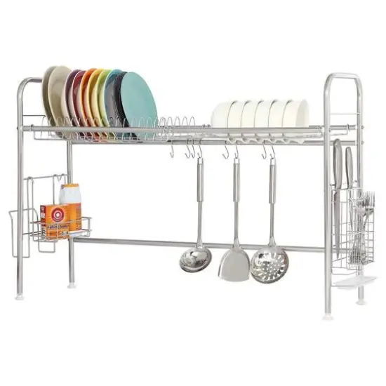 NEX&trade; Stainless Steel Single Layer Adjustable Dish Rack {1}