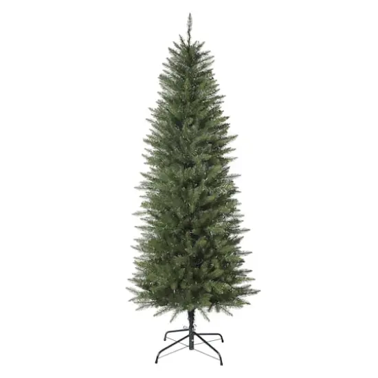 6.5ft. Pre-Lit Dumont Pencil Artificial Christmas Tree, Soft White LED Lights {3}