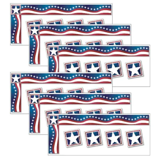 North Star Teacher Resources All Around the Board Stars & Stripes Trimmer, 276ft. {1}