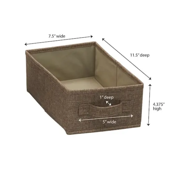 Household Essentials 11.5" Narrow Organizer Drawers, 2ct. Brown {6}