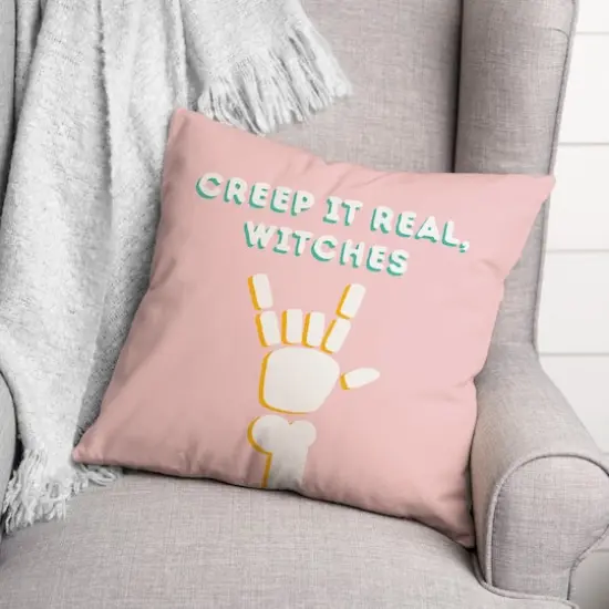 Creep It Real Witches Throw Pillow {3}
