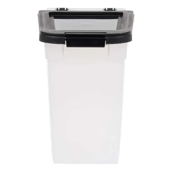 Clear & Black 12.75qt. Pet Food Container With Sealed Top {5}