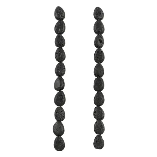 Black Lava Teardrop Beads, 13mm by Bead Landing&trade; {4}