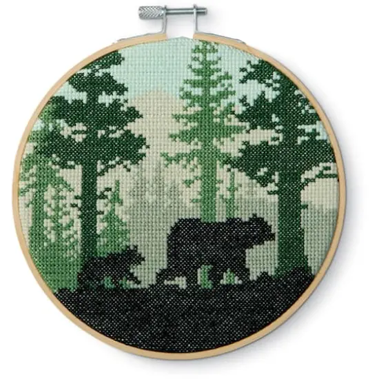 6" Silhouette Bear Counted Cross Stitch Kit by Loops & Threads&reg; {1}