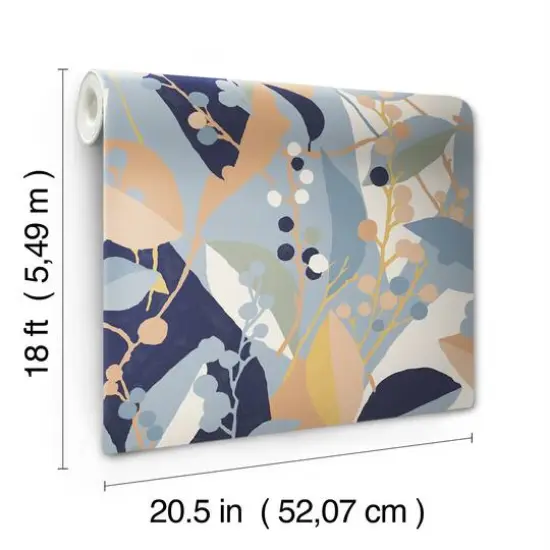 RoomMates Adelaide Peel & Stick Wallpaper Blue {7}