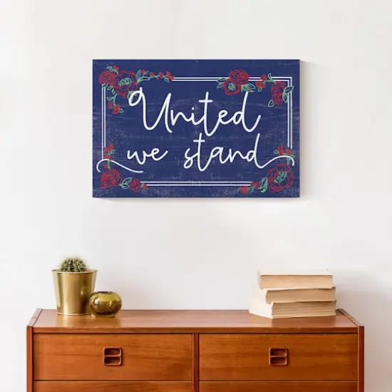 United We Stand Script Canvas Wall Art {5}