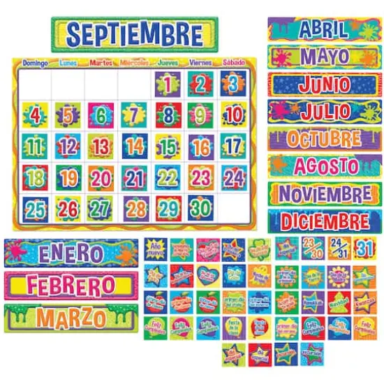 Eureka&reg; Color My World Spanish Calendar Bulletin Board Set {1}