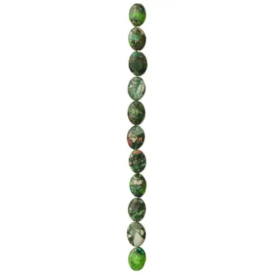 Green Imperial Jasper Oval Beads, 14mm by Bead Landing&trade; {4}