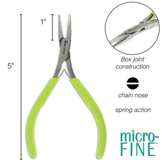 The Beadsmith&reg; Micro-Fine&trade; Chain Nose Pliers {4}