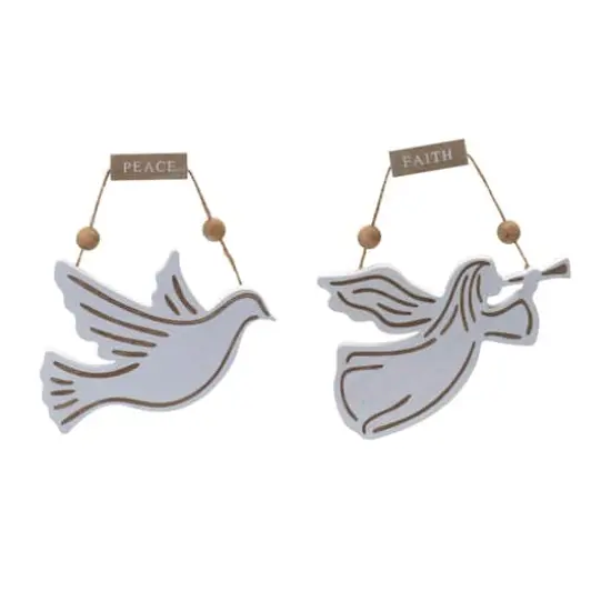 Dove & Angel Sentiment Ornament Set {3}